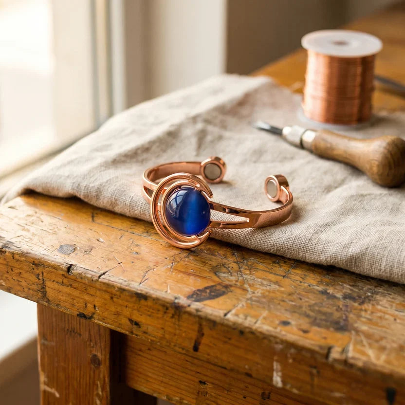 Brazalete imperial de cobre con orbe – imagen 2