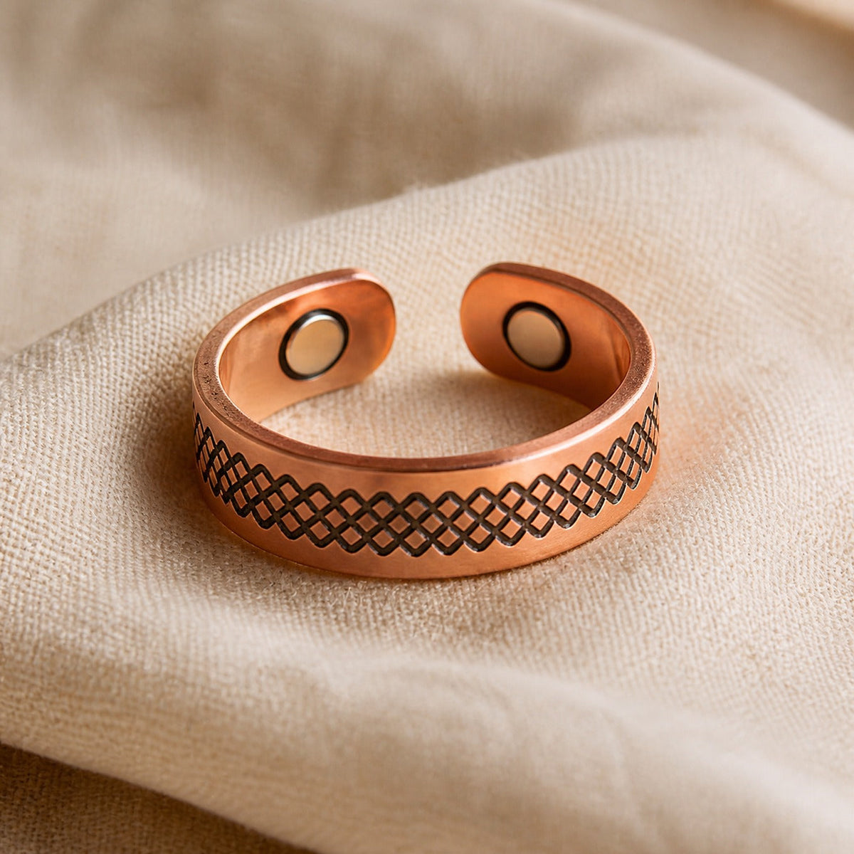 Anillo de cobre Prestige Grid