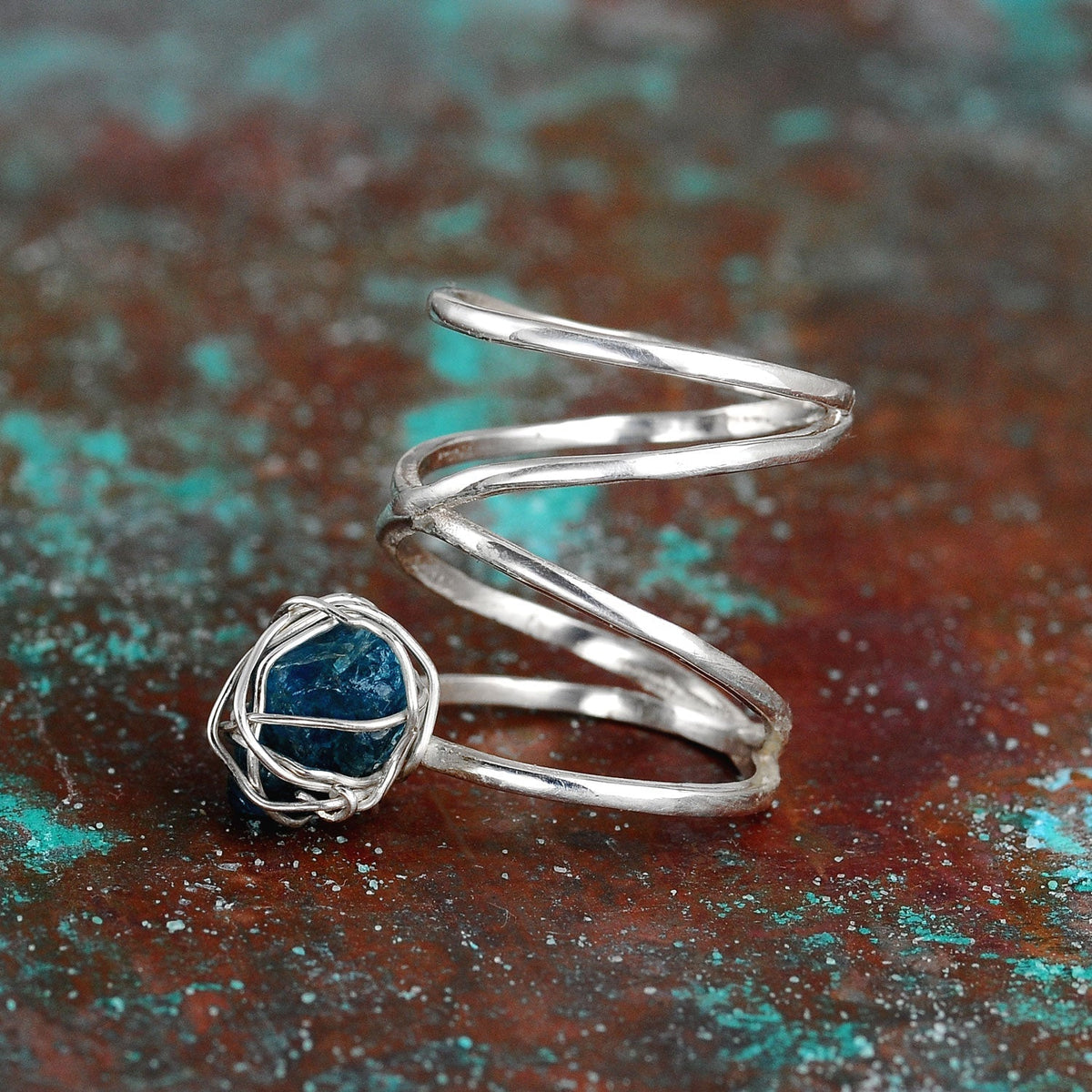 Anillo de apatito envuelto en alambre – imagen 2