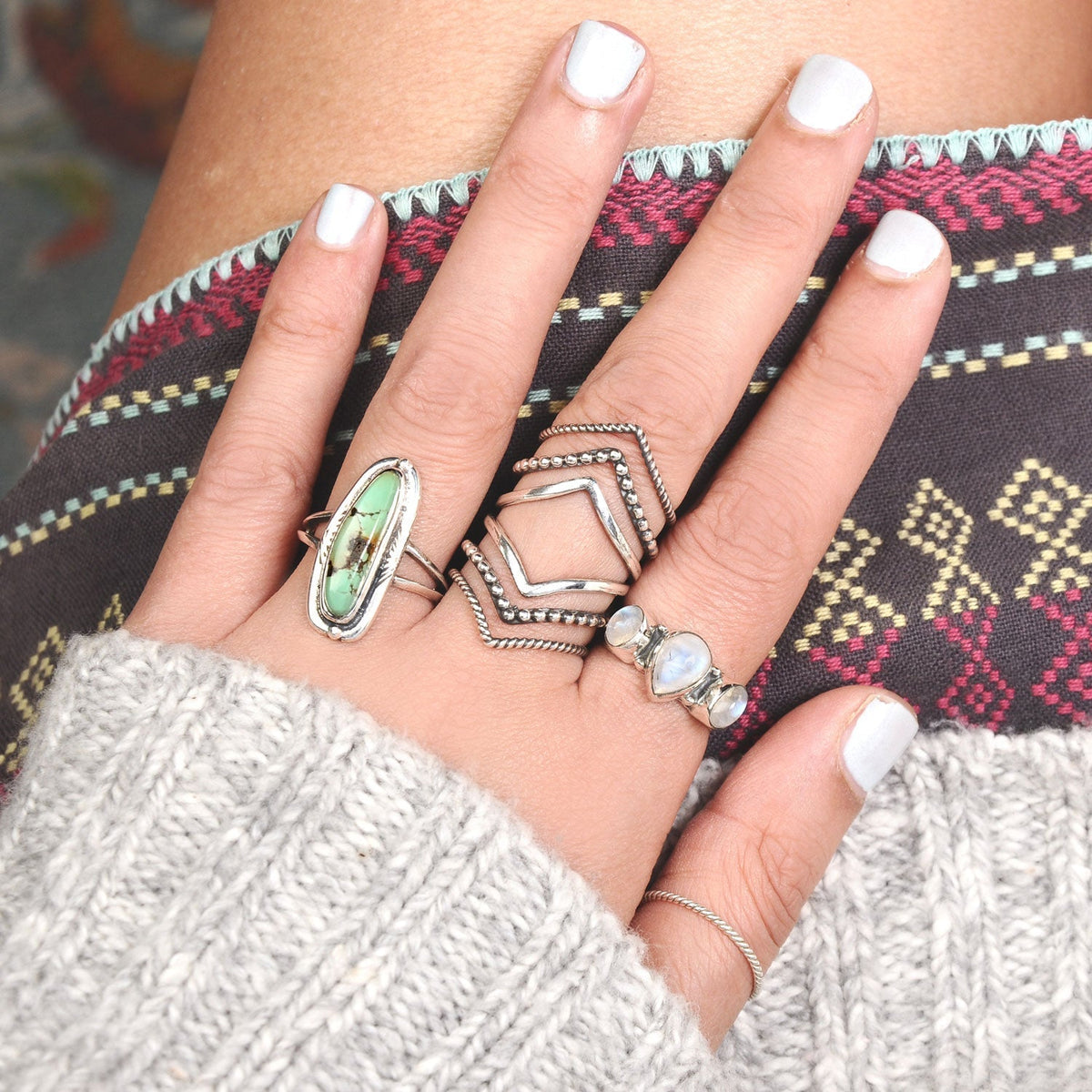 Anillo de turquesa estilo suroeste – imagen 3