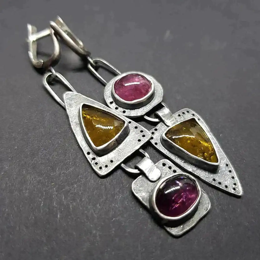 Pendientes triangulares vintage