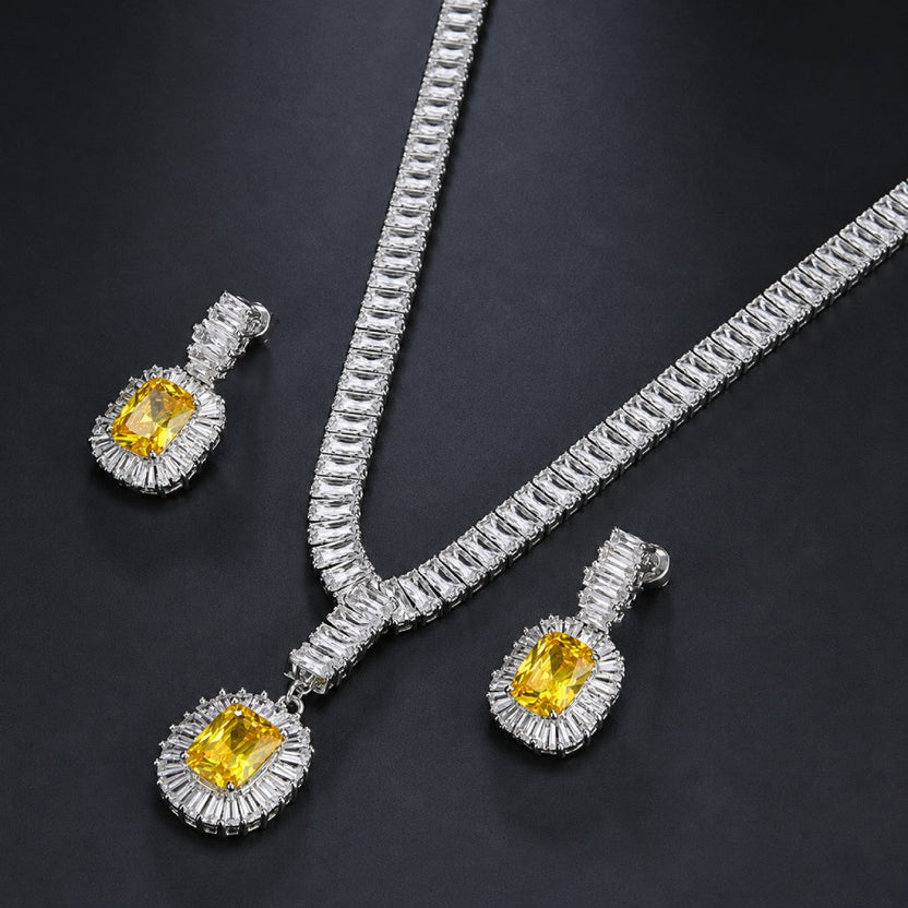 Set de cojines amarillo lujoso