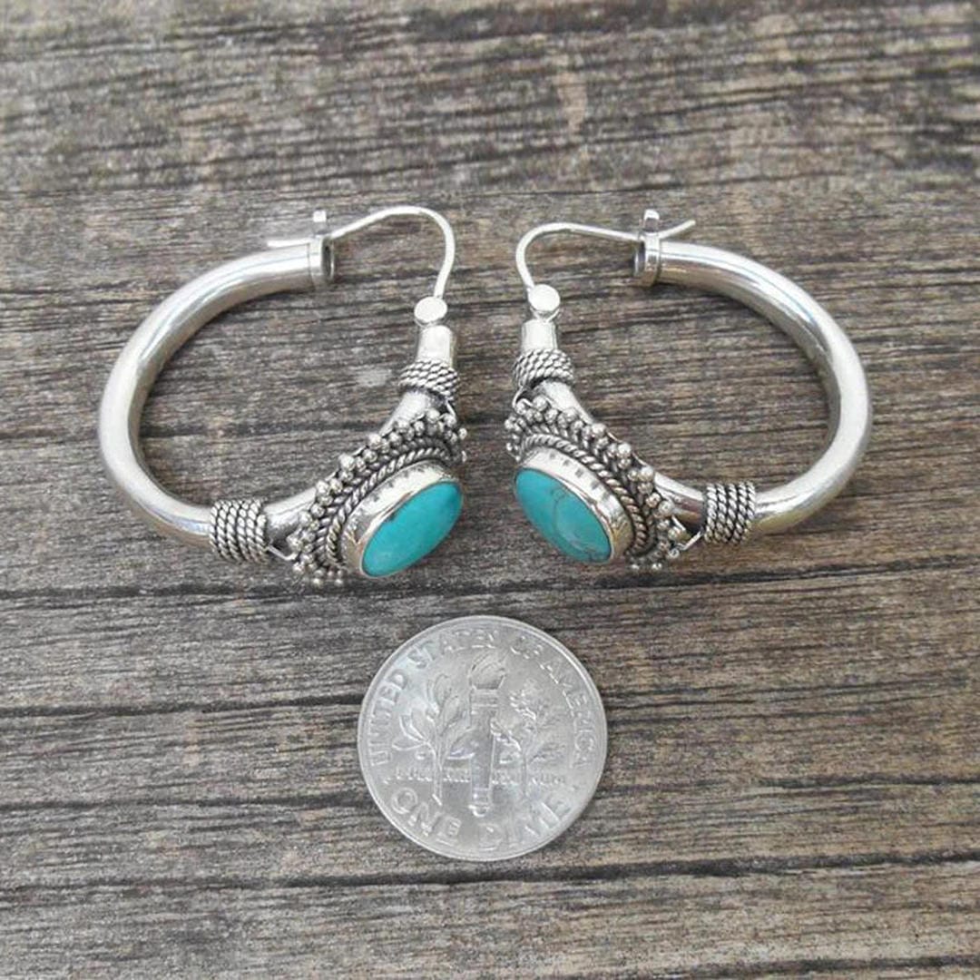 Pendientes vintage de turquesa – imagen 4