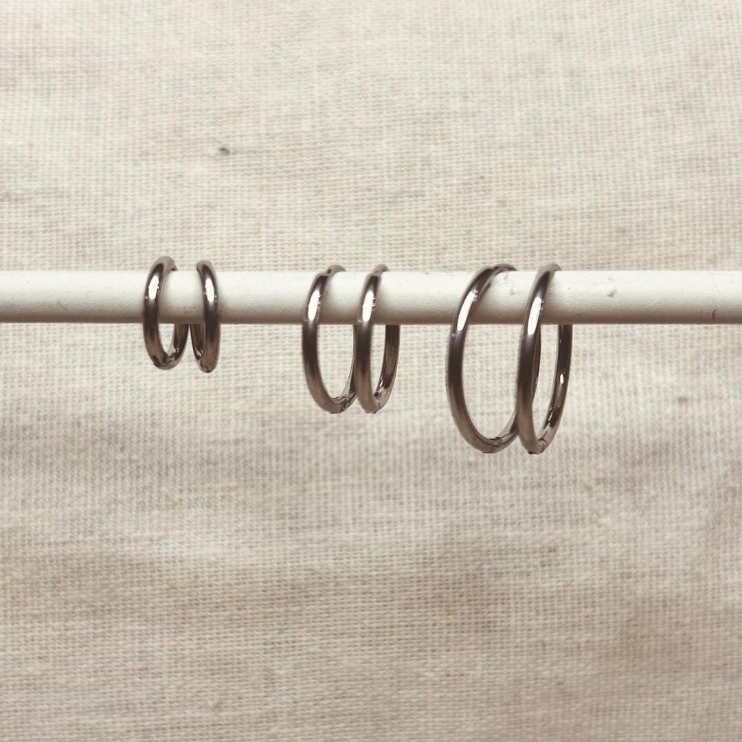 Conjunto de 3 pares de aros de uso diario en oro o plata — Carmen, Lucía & Rocío