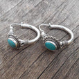 Pendientes retro chic de turquesa