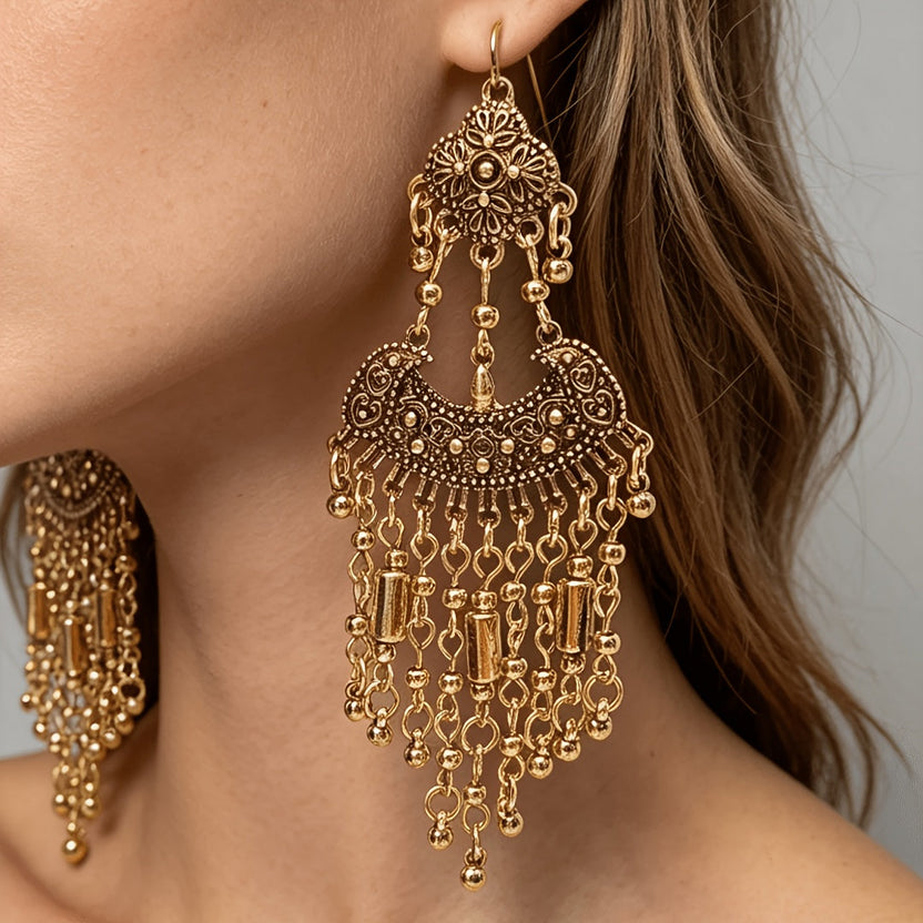 Pendientes colgantes de mosaico vintage