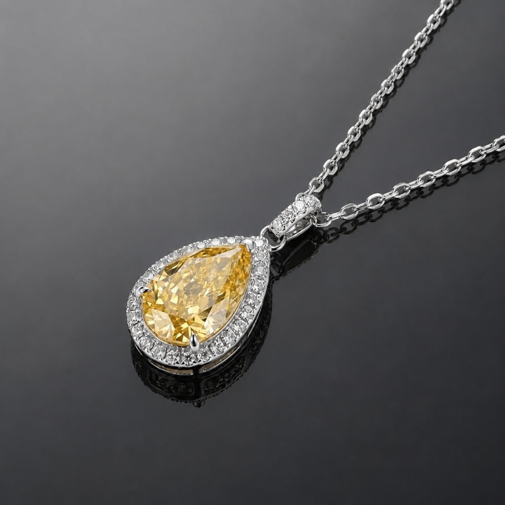 Collar elegante de gota amarillo – imagen 2