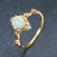 Anillo celestial de ópalo y cristal de jardín – imagen 2