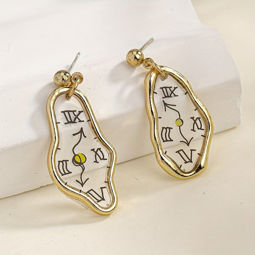 Pendientes majestuosos de esfera del tiempo