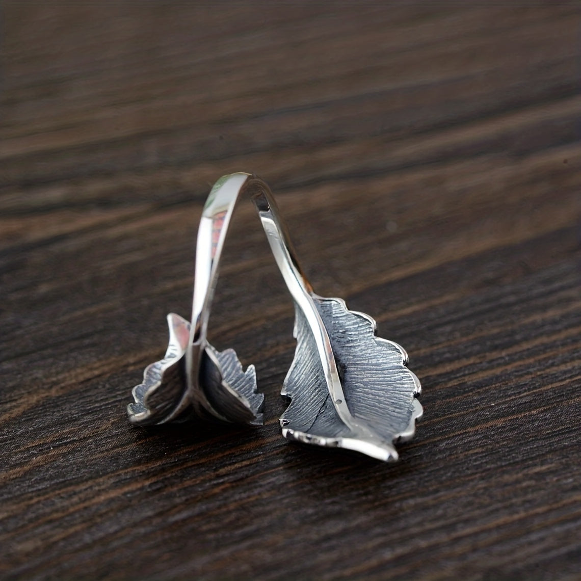 Anillo vintage con diseño de hoja – imagen 2
