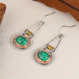 Pendientes geométricos de turquesa elegantes – imagen 2