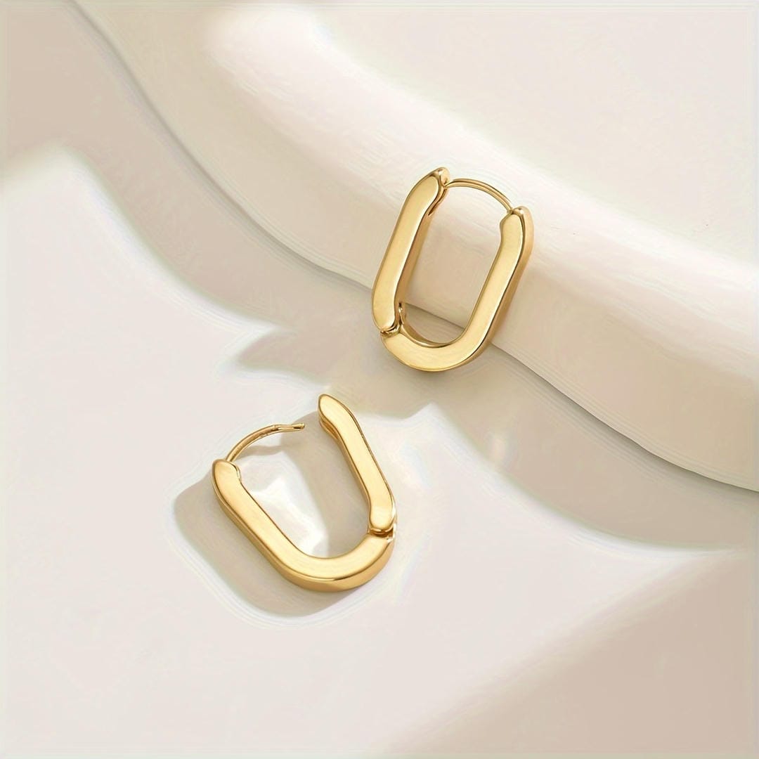 Pendientes de aro geométricos elegantes – imagen 2