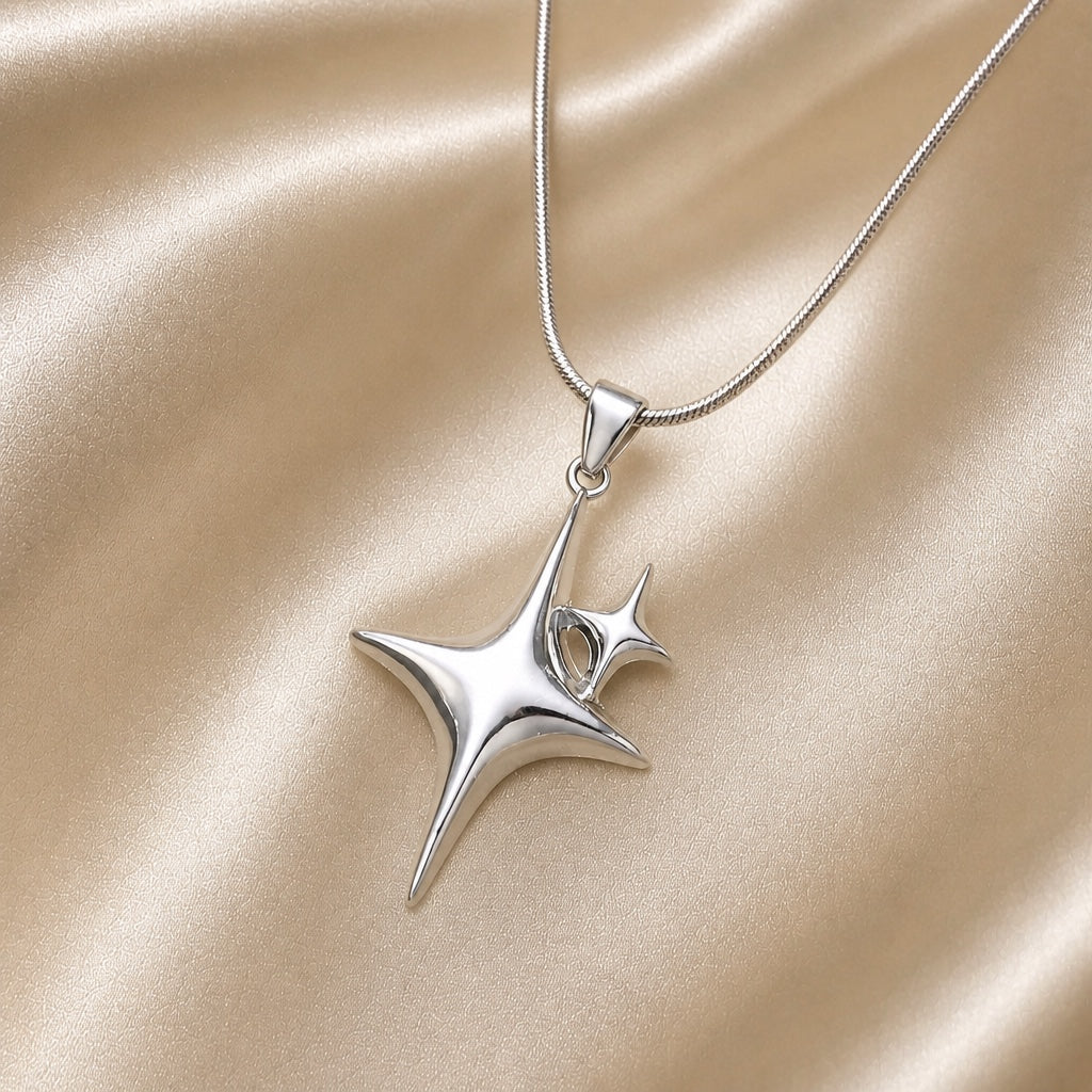 Collar Estrella Polar en oro blanco