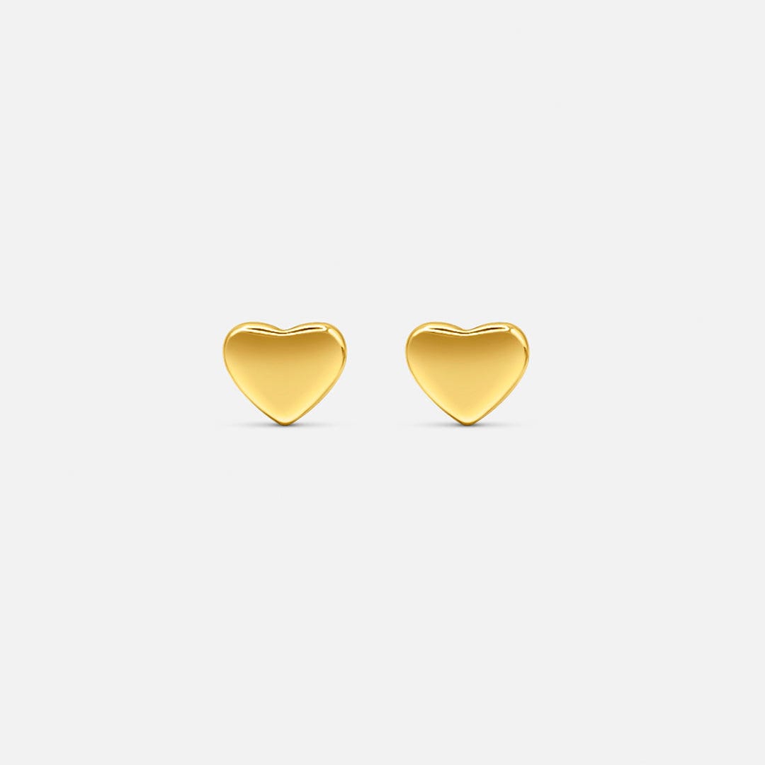 Pendientes mini corazón dorados con estilo