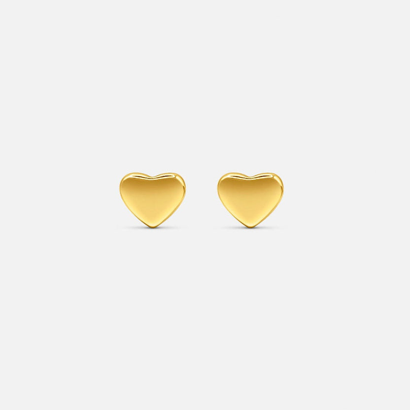 Pendientes mini corazón dorados con estilo