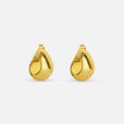 Pendientes modernos de gota dorada