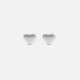 Pendientes de plata con mini corazón con estilo