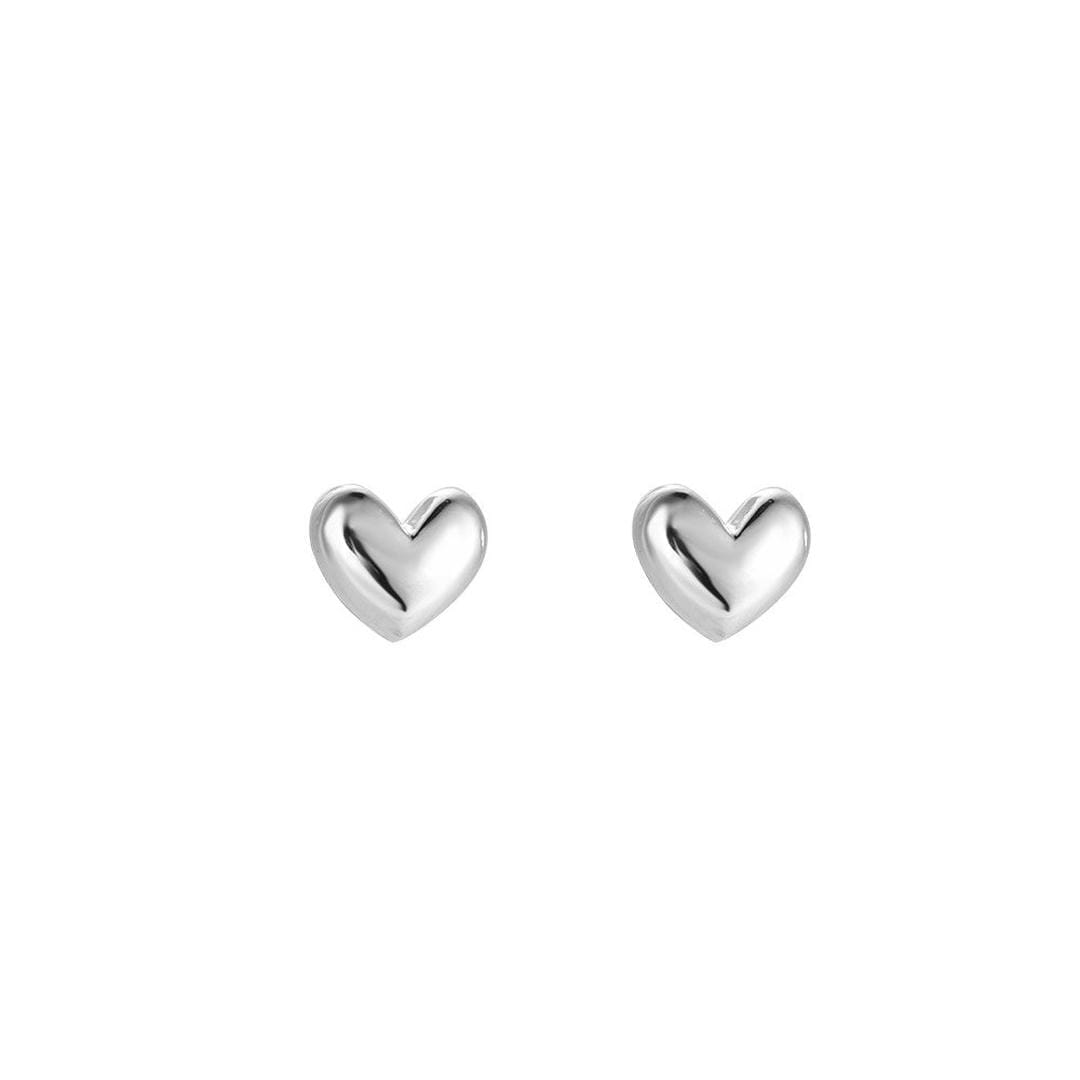 Pendientes de corazón macizo pulidos – imagen 4