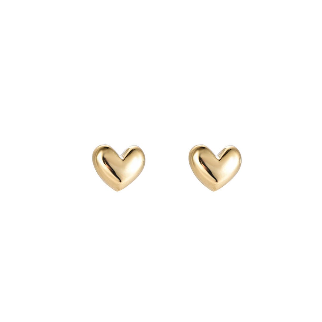 Pendientes de corazón macizo pulidos – imagen 2