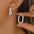 Pendientes de aro geométricos elegantes – imagen 3