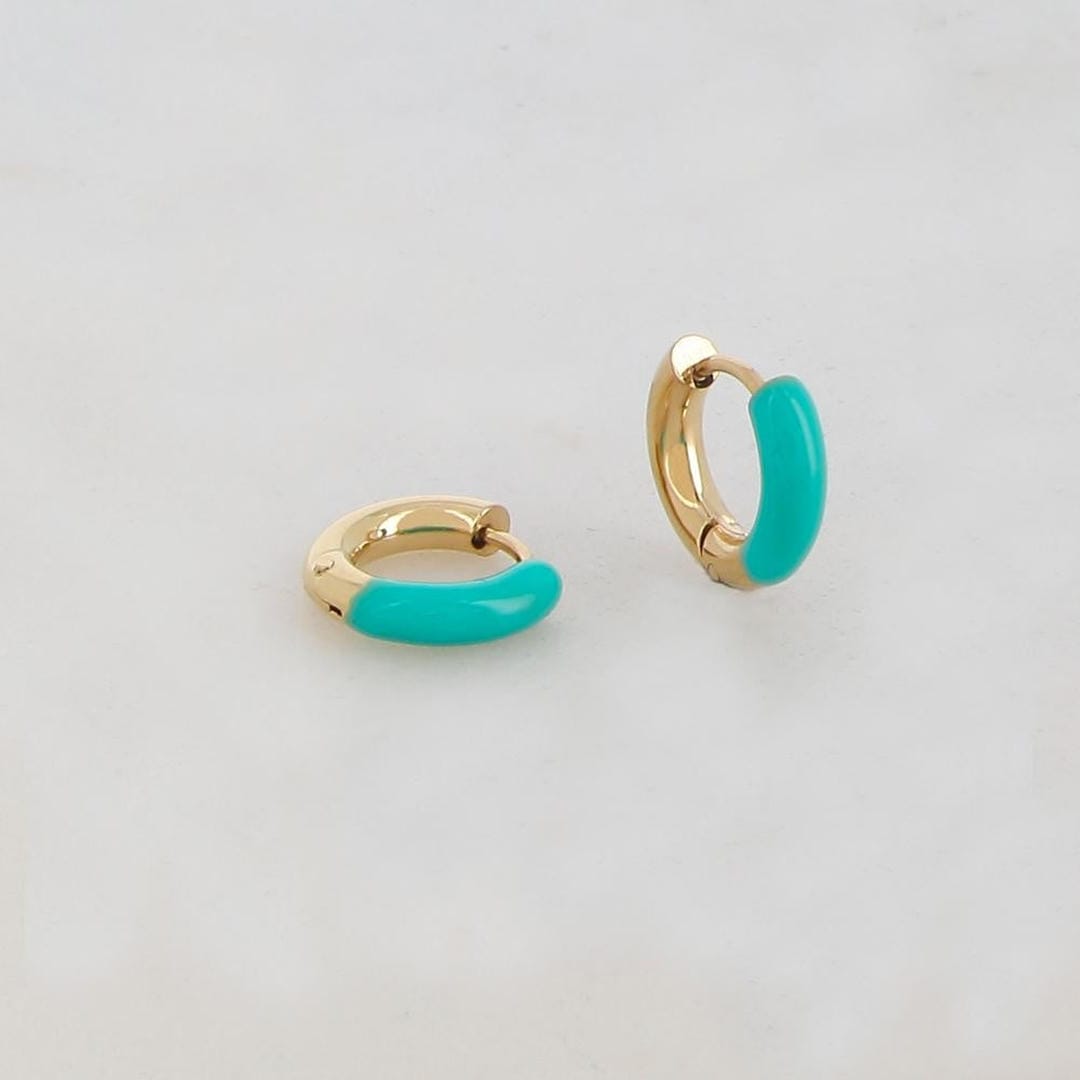 Pendientes de aro coloridos y alegres – imagen 8