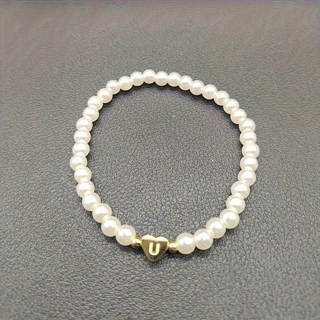 Pulsera de perlas con letras de la A a la Z – imagen 22