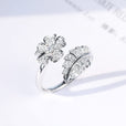 Anillo flor con circonita – imagen 2