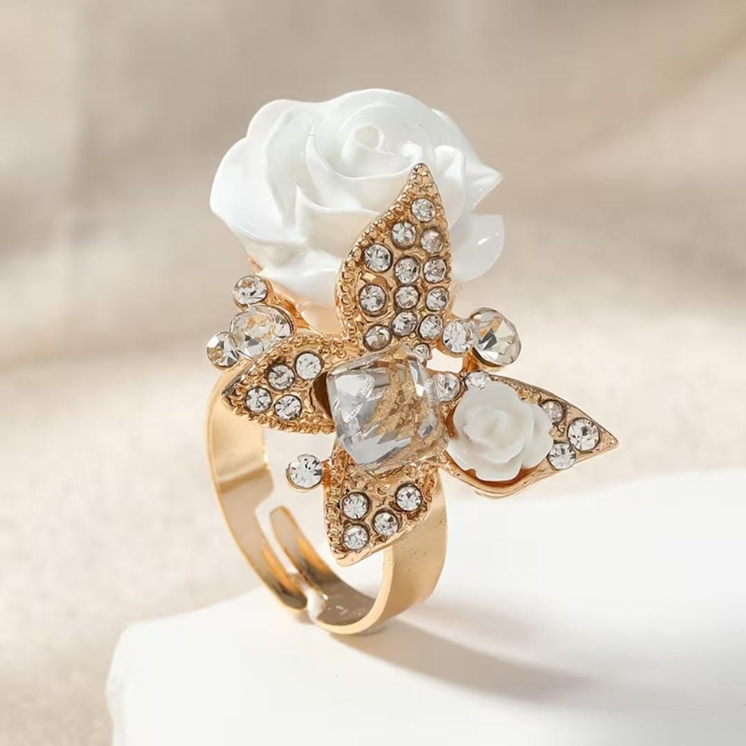 Anillo floral Emerald Rose – imagen 3
