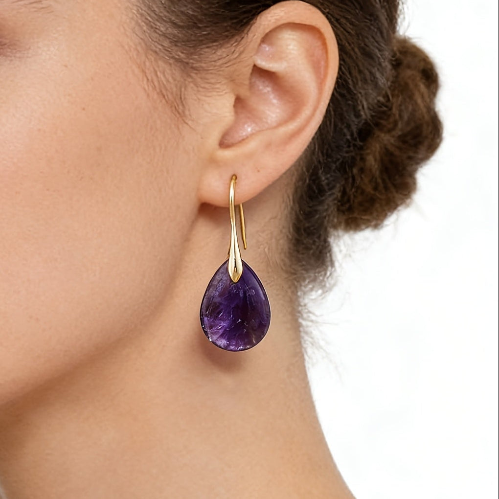 Pendientes refinados con dije en forma de lágrima – imagen 5