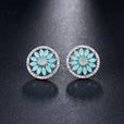 Pendientes de lujo con flor de cristal – imagen 2