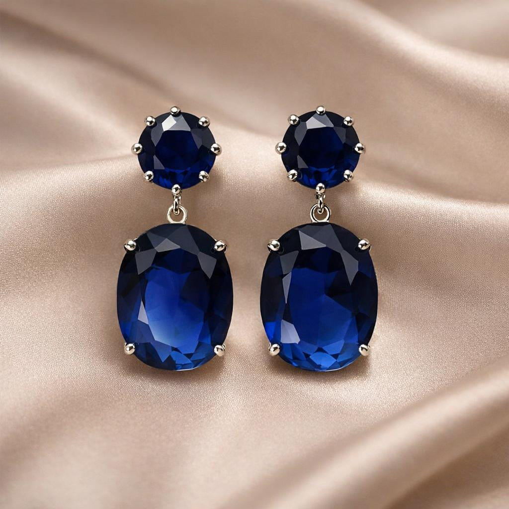 Pendientes majestuosos de circonita en oro blanco – imagen 3