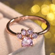 Anillo de piedra preciosa con pata de gato – imagen 2