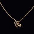 Collar con colgante de teckel de circonita – imagen 2