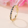 Anillo azul elegante brillante – imagen 2
