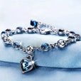 Pulsera luminosa con corazón oceánico