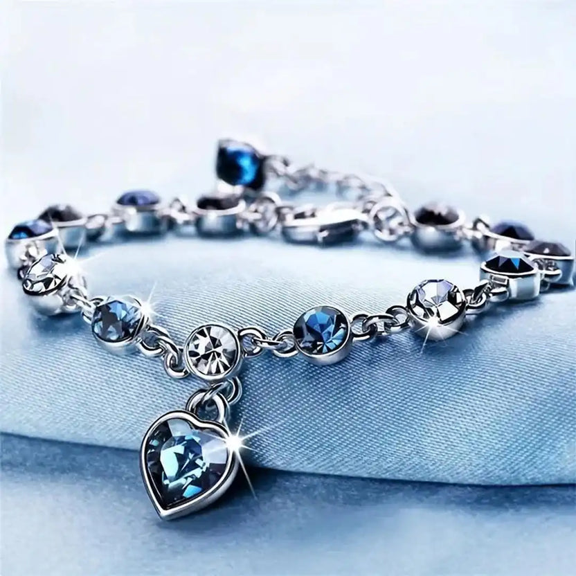 Pulsera luminosa con corazón oceánico