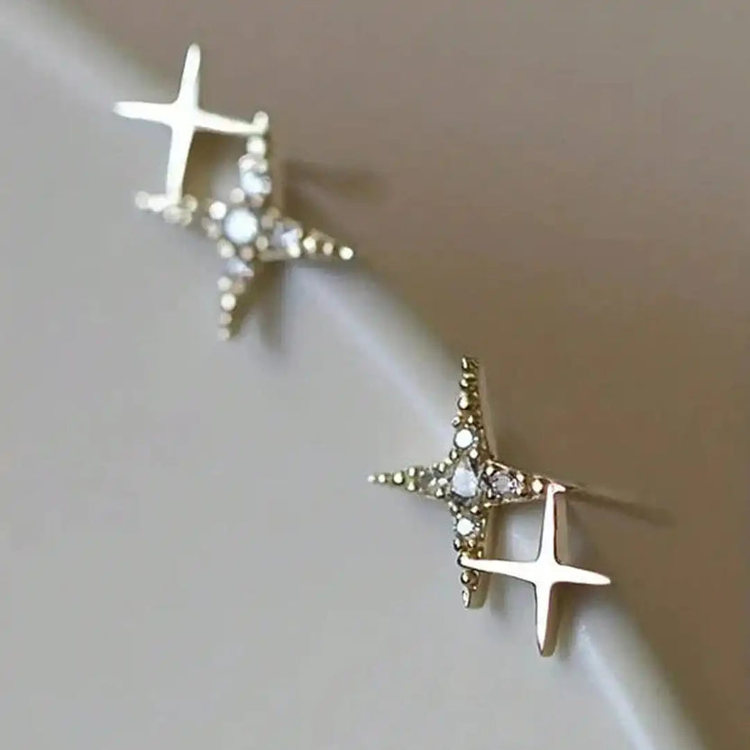 Pendientes estrella brillantes