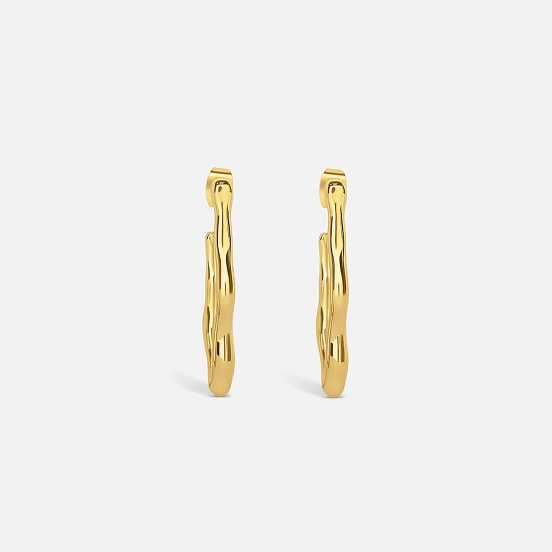 Pendientes aro Zephyr de oro – imagen 2