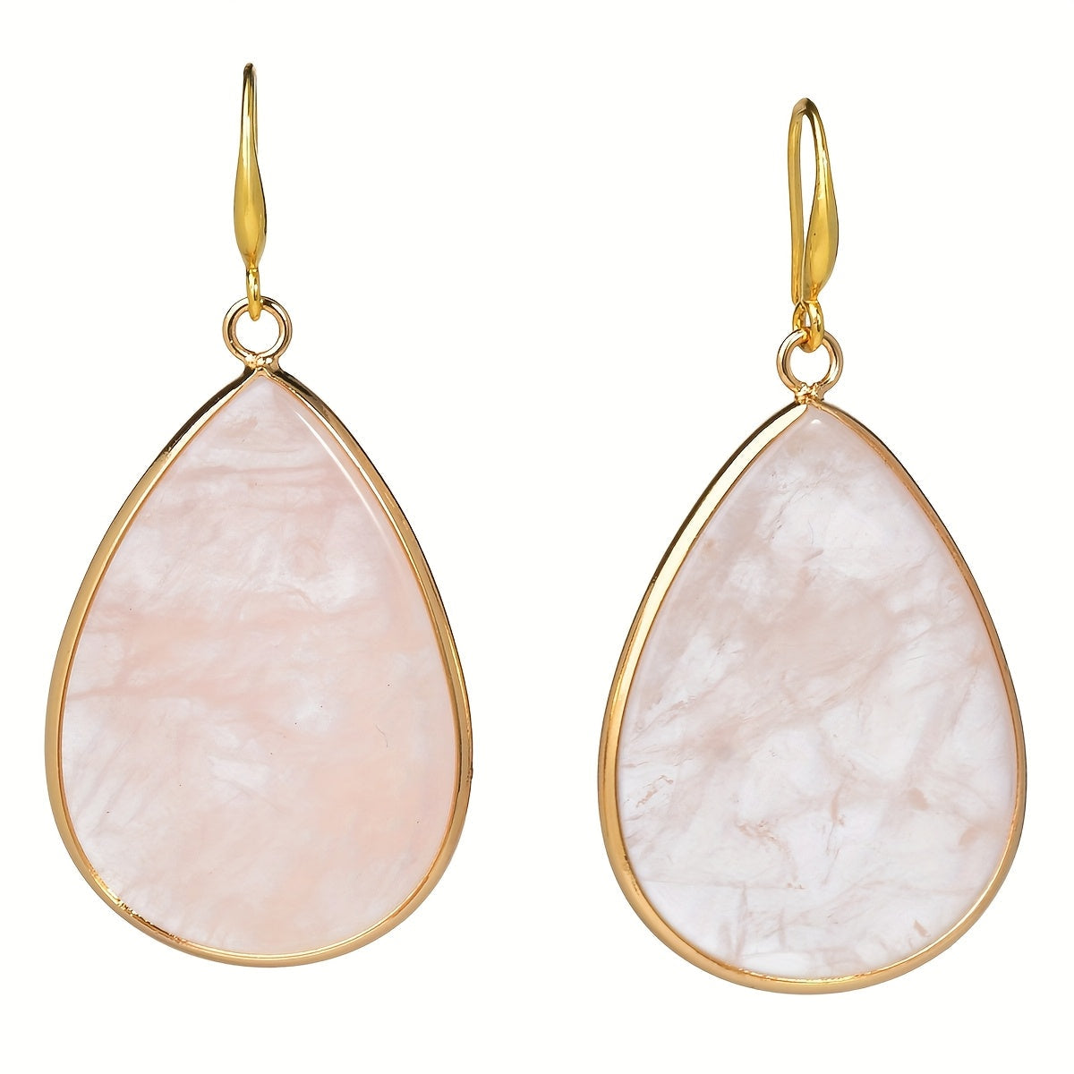 Pendientes colgantes pulidos en forma de pera – imagen 5