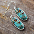 Pendientes largos bohemios vintage de turquesa – imagen 2