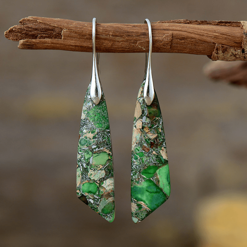 Pendientes bohemios Emperador con turquesa
