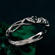 Anillo bohemio de hoja esmeralda – imagen 2