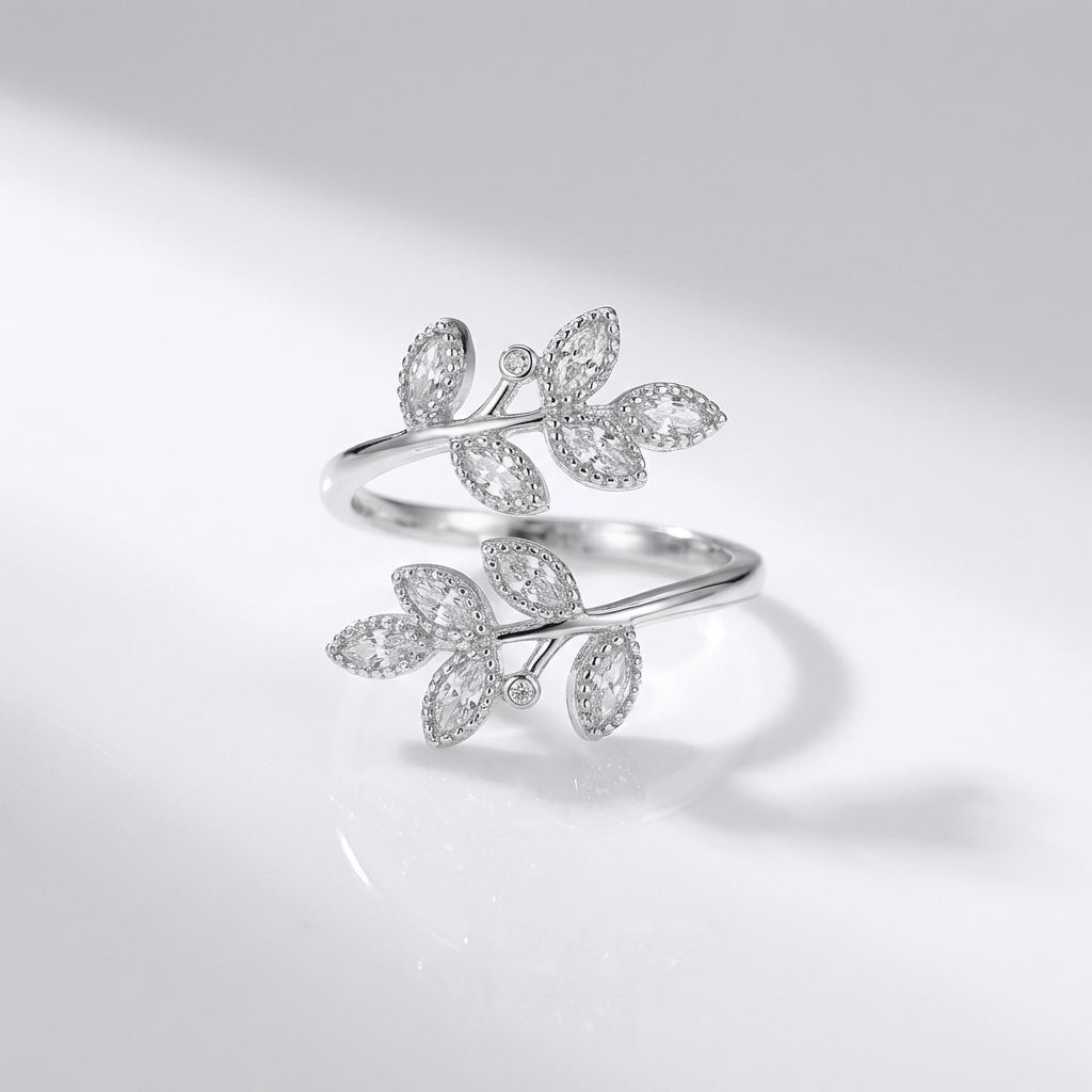 Anillo envolvente de hojas de lujo – imagen 3