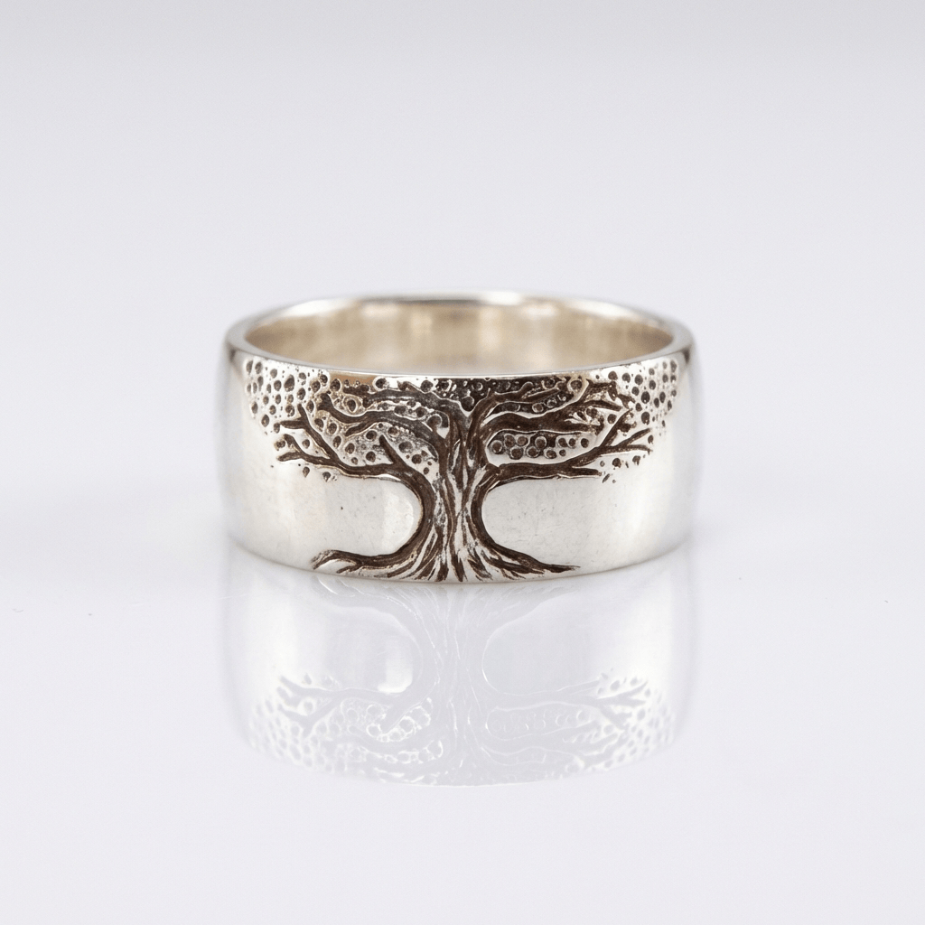 Anillo árbol de la vida llamativo