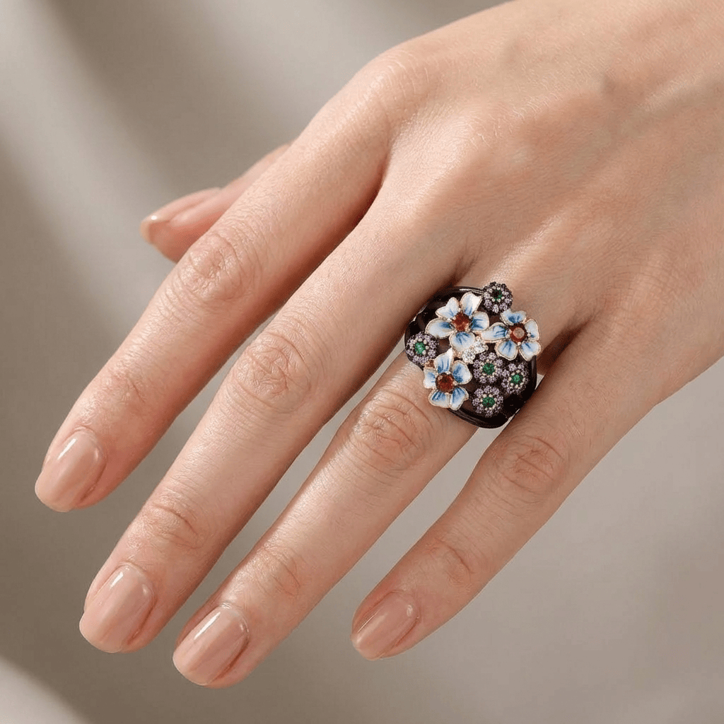 Anillo de esmalte Garden Radiance – imagen 2
