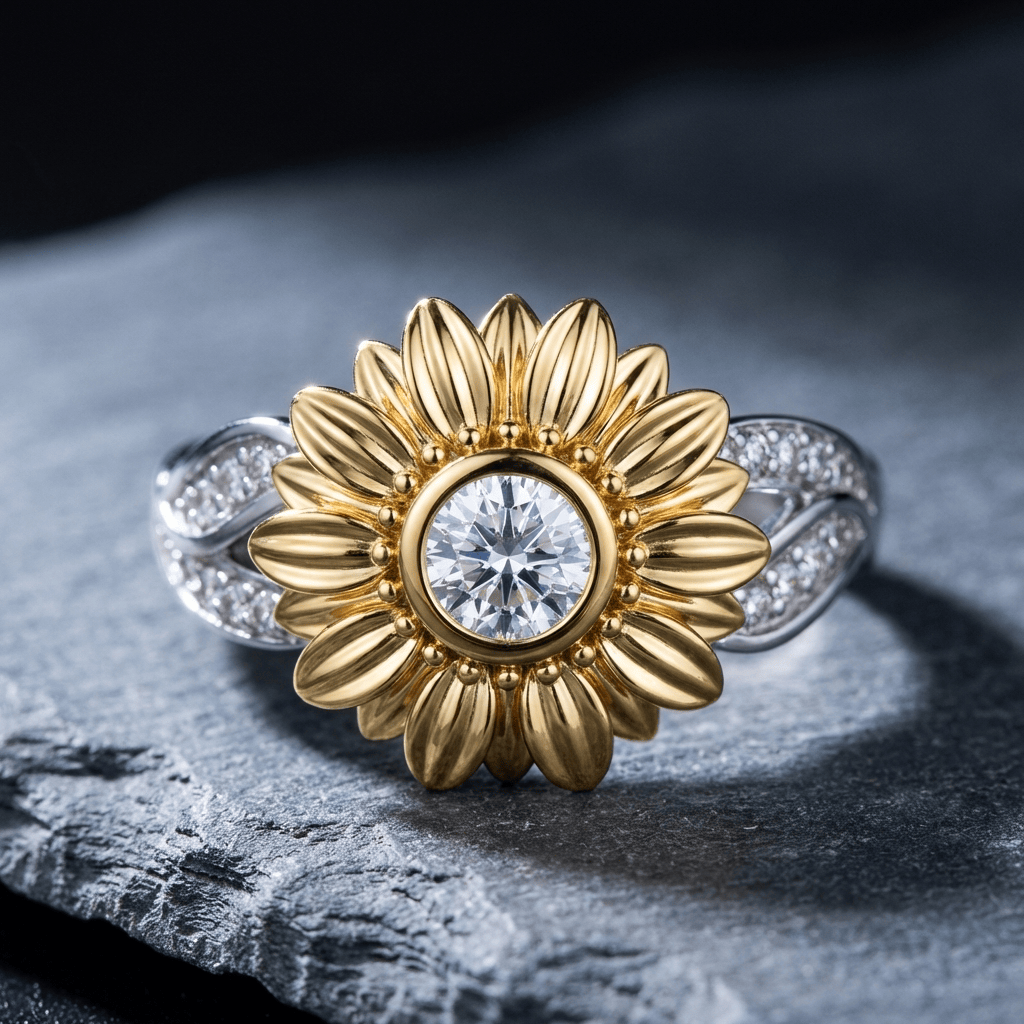 Anillo Majesty Sunflower Glow