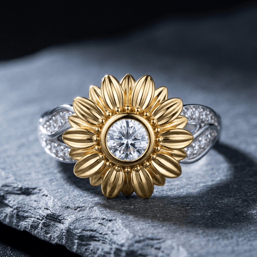 Anillo Resplandor del Girasol — Carmen, Lucía & Rocío
