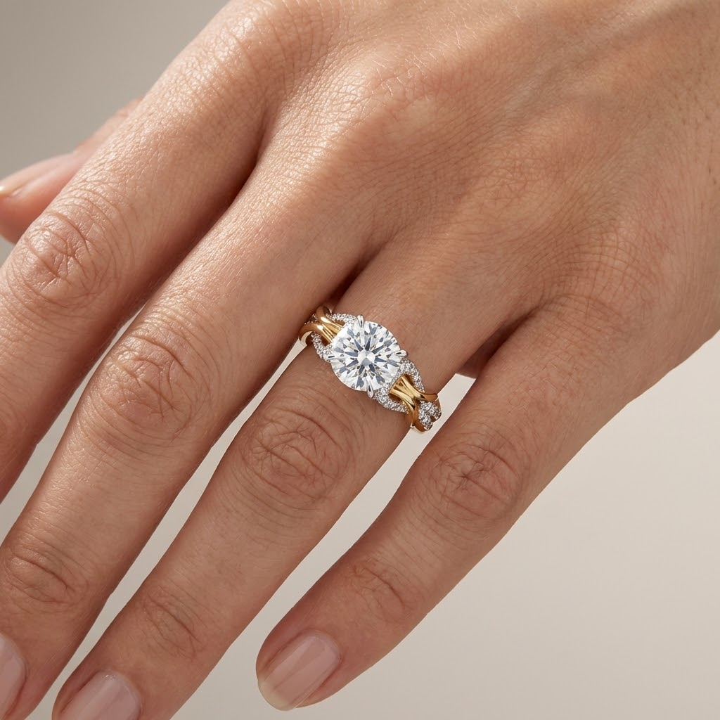 Anillo Aurelian dorado de circonita – imagen 2