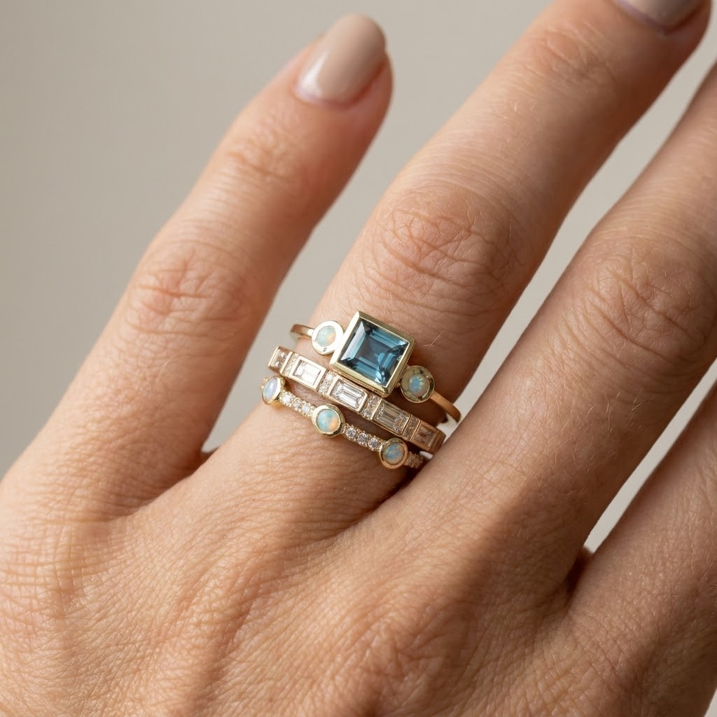 Anillo multibanda de circonita – imagen 2