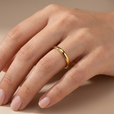 Anillo clásico liso de oro – imagen 2